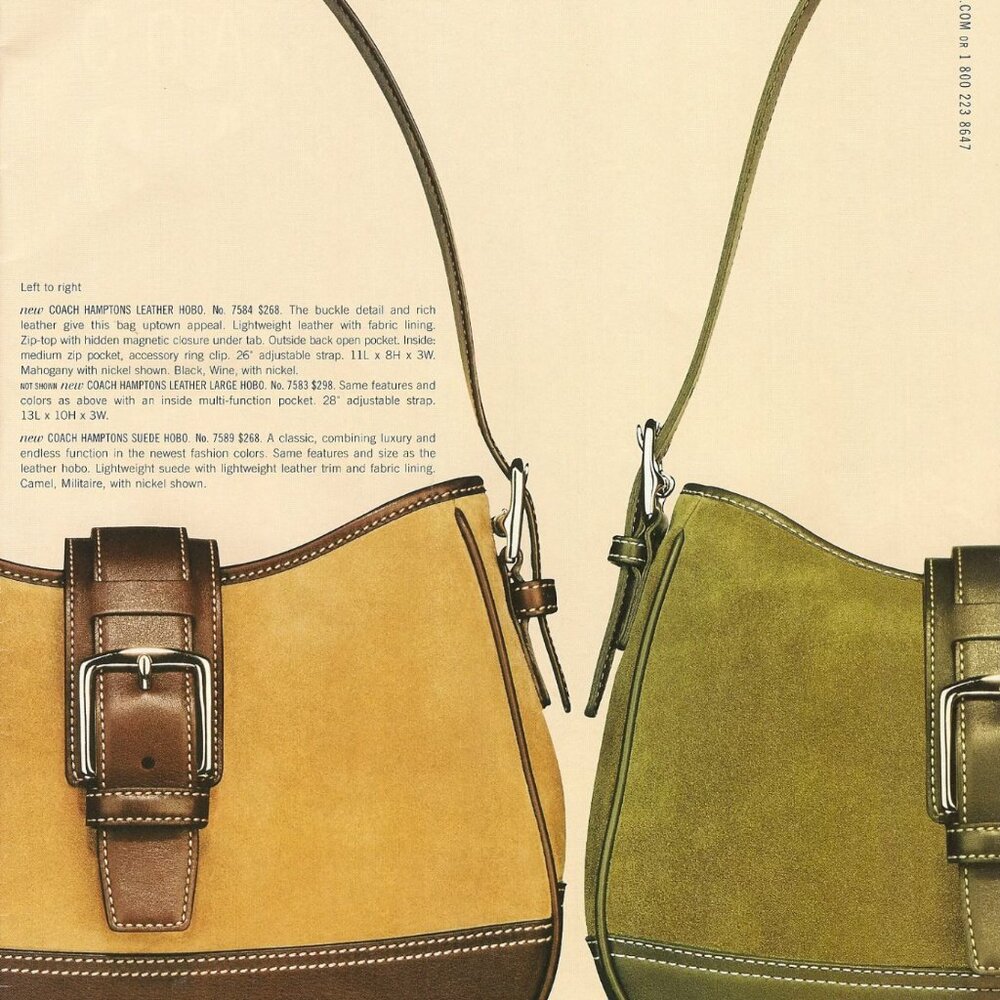 Vintage Coach Olive Green Suede Hobo Y2K 2000s - Picture 3 of 13